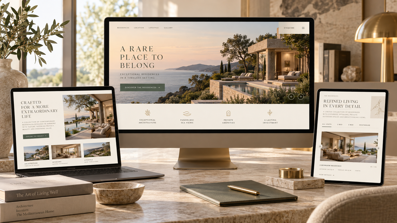 Luxury real estate website and property landing page design
